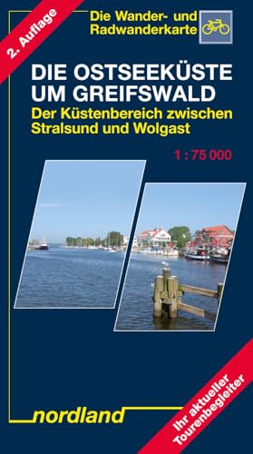 Die Ostseeküste um Greifswald, Der Küstenbereich zwischen Stralsund und Wolgast: 1:75000, Wander- und Radwanderkarte (Deutsche Ostseeküste)