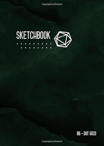 Dot Grid Sketchbook B6: Marble Green Black, Smart Design, Small, Soft Cover, Numbered Pages, Dotted Notebook for Drawing and Doodling (Small Professional Sketchbooks, Band 19) von CreateSpace Independent Publishing Platform