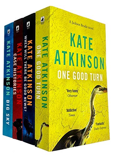 Jackson Brodie Series 4 Books Collection Set By Kate Atkinson (Case Histories, When Will There be Good News?, Big Sky, One Good Turn)