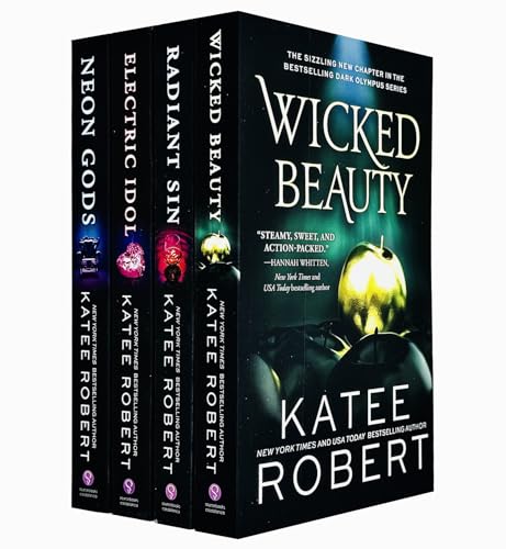 Katee Robert Dark Olympus Series 4 Books Set (Neon Gods, Electric Idol, Wicked Beauty, Radiant Sin)