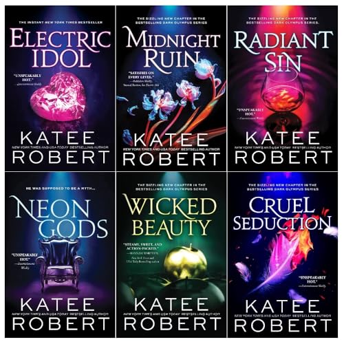 Katee Robert Dark Olympus Series 6 Books Set (Neon Gods, Electric Idol, Wicked Beauty, Radiant Sin, Cruel Seduction, Midnight Ruin)