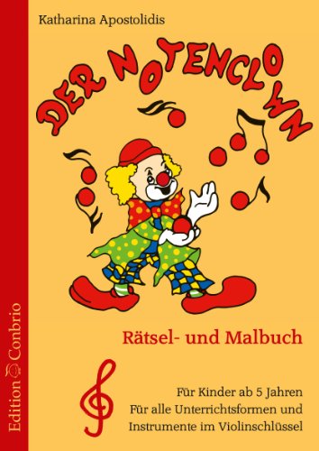 Notenclown - Violinschlüssel: Mal- und Rätselbuch - Violinschlüssel-Ausgabe