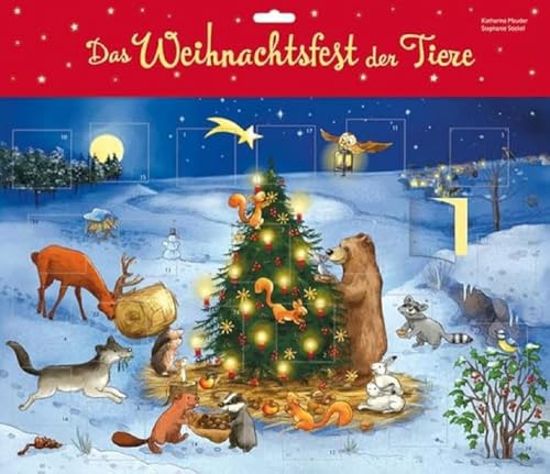 Das Weihnachtsfest der Tiere. Türchen-Adventskalender mit 24 Geschichten zum Vorlesen (Adventskalender mit Geschichten für Kinder: Türchen-Adventskalender zum Aufhängen und Vorlesen)