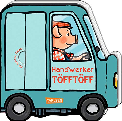 Mein kleiner Fahrzeugspaß: Handwerker-Töfftöff: Lustiges Reimebuch mit Klappen in Autoform - ab 18 Monaten