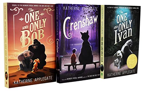 Katherine Applegate 3 Books Collection (Crenshaw, One and Only Ivan & The One and Only Bob)