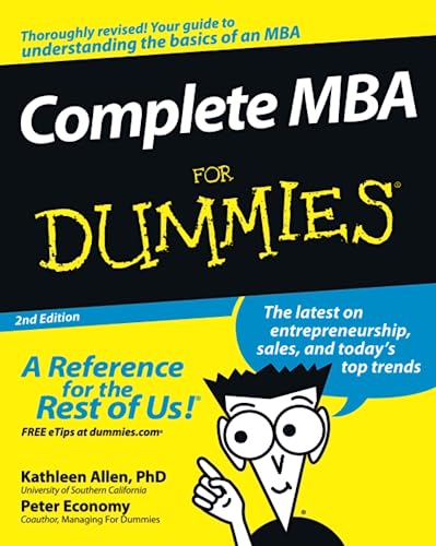 Complete MBA For Dummies, 2nd Edition von For Dummies