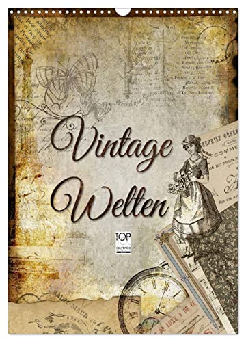 Vintage Welten (Wandkalender 2025 DIN A3 hoch), CALVENDO Monatskalender von CALVENDO