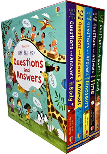 Usborne Lift-the-flap Questions and Answers Collection 5 Books Box Set by Katie Daynes