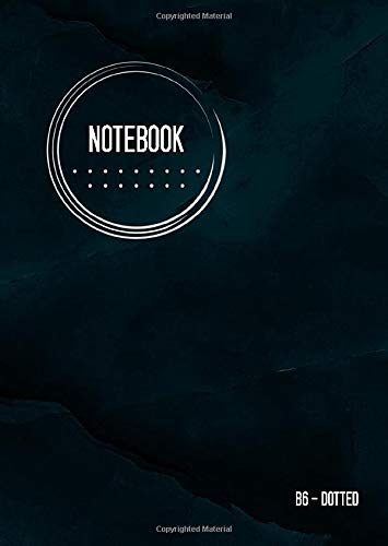 Dotted Notebook B6: Journal Notebook, Marble Teal Black, Cool Circle Design, Dot Grid Matrix, Traveler, Small, Soft Cover, Numbered Pages, No Bleed (B6 Dotted Notebook Journals, Band 22) von CreateSpace Independent Publishing Platform