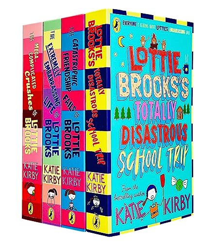 Lottie Brooks Series 4 Books Collection Set By Katie Kirby (The Extremely Embarrassing Life, The Catastrophic Friendship Fails, The Mega-Complicated Crushes & Totally Disastrous School-Trip)