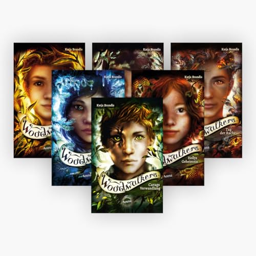Die Woodwalkers Band 1-6 im Taschenbuchformat + 1 exklusives Postkartenset