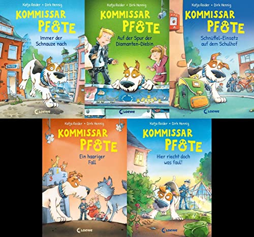Kommissar Pfote Band 1-5 plus 1 exklusives Postkartenset