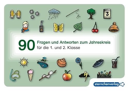 90 Fragen und Antworten zum Jahreskreis: Frage-Antwort-Karten für die 1. und 2. Klasse , A6 (Mein Sternchenheft) von Sternchenverlag GmbH