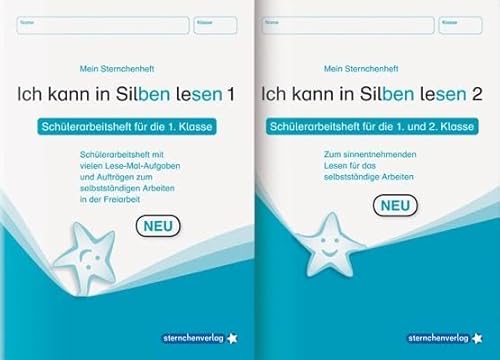 Ich kann in Silben lesen 1 und 2 - Schülerarbeitshefte für die 1. und 2. Klasse: Meine Sternchenhefte zum selbstständigen Arbeiten im Set: Meine ... in der Freiarbeit (Mein Sternchenheft) von Sternchenverlag GmbH