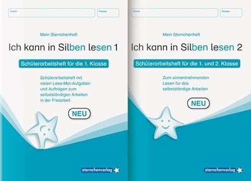 Ich kann in Silben lesen 1 und 2 - Schülerarbeitshefte für die 1. und 2. Klasse: Meine Sternchenhefte im Kombi zum selbstständigen Arbeiten in der Freiarbeit (Mein Sternchenheft) von Sternchenverlag GmbH