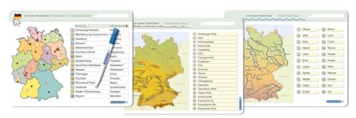 Ich kenne Deutschland - 1. Bundesländer & Landeshauptstädte, 2. Flüsse, 3. Gebirge im Set: Für die 3. bis 5. Klasse - 3 stabile wiederbeschreibbare ... ohne zu schmieren und ohne Farbrückstände. von Sternchenverlag GmbH