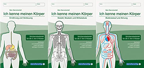 Ich kenne meinen Körper - 3 Arbeitshefte im Set: 3 Schülerarbeitshefte für die 3. bis 6. Klasse mit Sachtexten zum sinnerfassenden Lesen und selbstständigen Erarbeiten (Mein Sternchenheft)