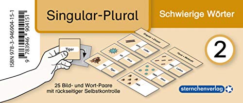 Meine Grammatikdose 2 - Singular-Plural - Schwierige Wörter: 25 Bild- und Wort-Paare mit rückseitiger Selbstkontrolle in der Box Meine Grammatikdose 2 - Singular-Plural - Schwierige Wörter: 25 Bild- und Wort-Paare mit rückseitiger Selbstkontrolle in der Box von Sternchenverlag GmbH