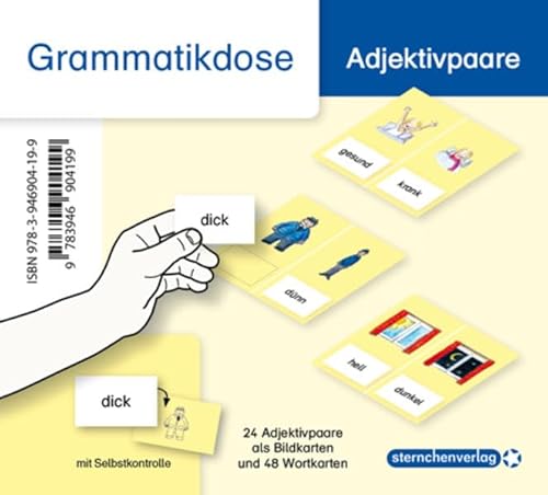 Meine Grammatikdose - Adjektivpaare: 24 Adjektivpaare als Bildkarten und 48 Wortkarten mit rückseitiger Selbstkontrolle in der Box Meine Grammatikdose - Adjektivpaare: 24 Adjektivpaare als Bildkarten und 48 Wortkarten mit rückseitiger Selbstkontrolle in der Box