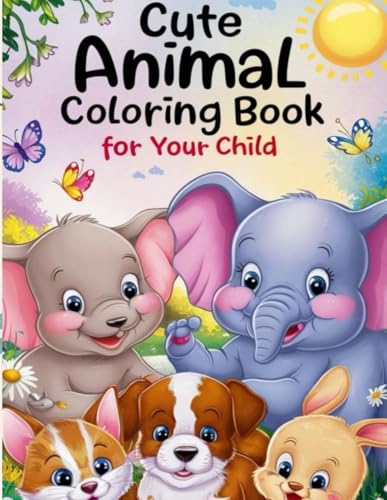 Cute Animal Coloring Book : Adorable Animals, A fun Coloring Adventure for kids von Independently published
