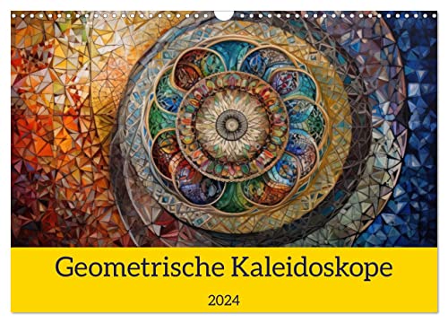 Geometrische Kaleidoskope (Wandkalender 2024 DIN A3 quer), CALVENDO Monatskalender von CALVENDO