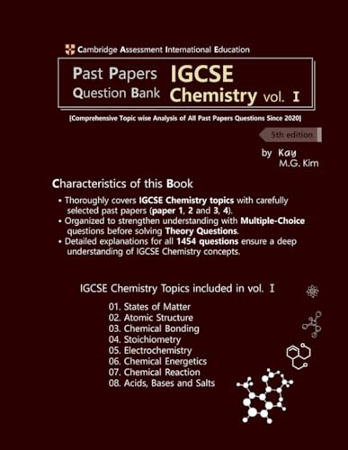 Past Papers Question Bank IGCSE Chemistry 5th edition vol. 1: Cambridge IGCSE Chemistry Past Papers Question Bank vol. 1 von Independently published
