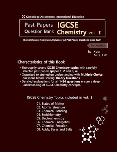 Past Papers Question Bank IGCSE Chemistry 5th edition vol. 1: Cambridge IGCSE Chemistry Past Papers Question Bank vol. 1