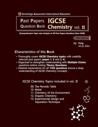 Past Papers Question Bank IGCSE Chemistry 5th edition vol. 2: Cambridge IGCSE Chemistry Past Papers Question Bank vol. 2 von Independently published