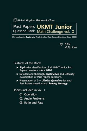 Past Papers UKMT Junior Math Challenge vol. 1: Comprehensive Topic-wise Analysis of All Past Papers Questions Since 2020 (Past Papers Question Bank UKMT Junior Math Challenge, Band 1) von Independently published