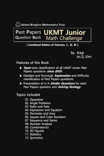 Past Papers UKMT Junior Math Challenge: Combined Edition of Volumes Ⅰ, Ⅱ, Ⅲ (Past Papers Question Bank UKMT Junior Math Challenge) von Independently published