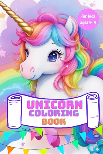 Unicorn Coloring Book: Ages 4-9 von Independently published