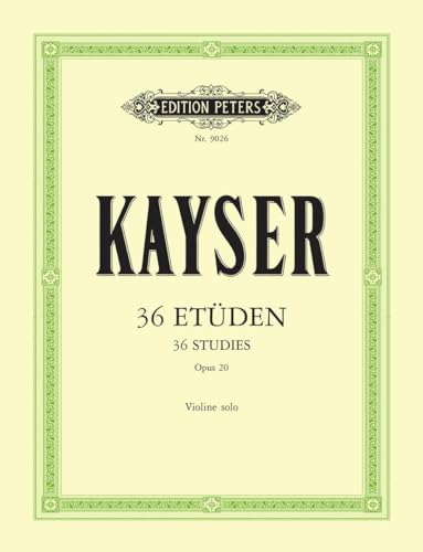 36 Etüden op. 20: für Violine (Edition Peters)