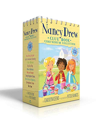 Nancy Drew Clue Book Conundrum Collection (Boxed Set): Pool Party Puzzler; Last Lemonade Standing; A Star Witness; Big Top Flop; Movie Madness; Pets ... Record Mystery; Springtime Crime; Boo Crew