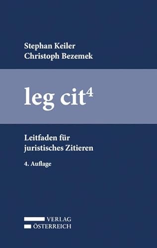 leg cit⁴: Leitfaden für juristisches Zitieren