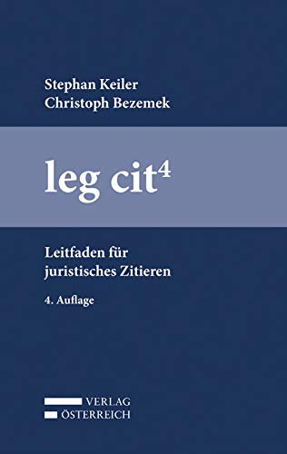leg cit⁴: Leitfaden für juristisches Zitieren