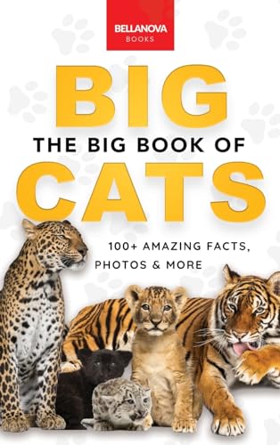 The Big Book of Big Cats: 100+ Amazing Facts About Lions, Tigers, Leopards, Snow Leopards & Jaguars (Animal Books for Kids, Band 30) von Bellanova Books