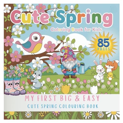 My First Big and Easy Colouring Book: Cute Spring (My First Big & Easy Colouring Books) von Independently published