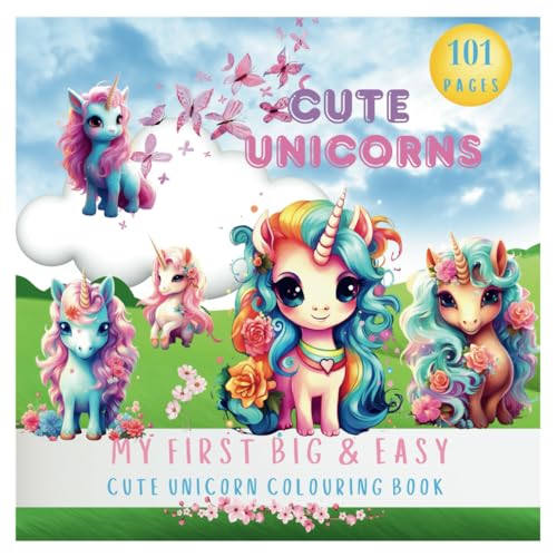 My First Big & Easy Unicorn Colouring Book (My First Big & Easy Colouring Books) von Independently published