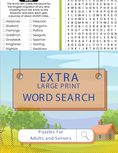 Extra Large Print Word Search Puzzles for Adults and Seniors: 100 Themed Word Search Puzzles for adults and seniors About Nature and Wildlife, With Solutions von Independently published