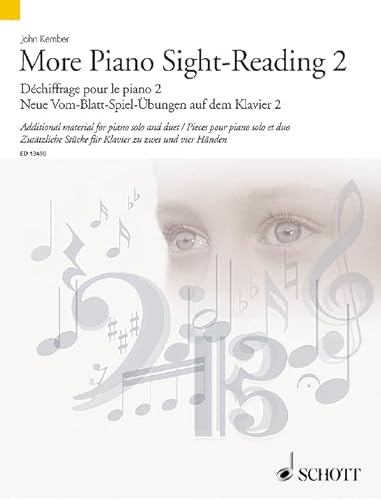 More Piano Sight-Reading 2: Additional material for piano solo and duet. Vol. 2. Klavier (2- und 4-händig). (Schott Sight-Reading Series, Band 2) von Schott Publishing