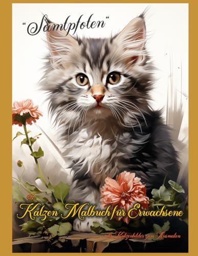 Katzenbilder zum Ausmalen: Kreative Entspannung mit süßen Samtpfoten von Independently published