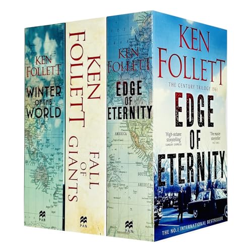 Ken Follett Century Trilogy War Stories Collection 3 Books Set (Fall of Giants, Winter of the World , Edge of Eternity)