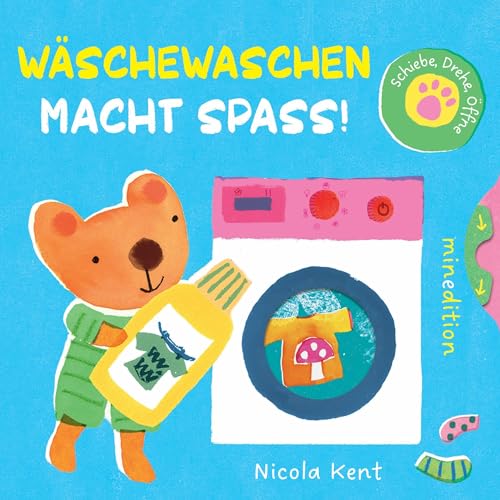 Wäschewaschen macht Spaß: - ein robustes Pappbilderbuch mit Klappen, Rädern und einem Schieber für Kinder ab 18 Monaten Wäschewaschen macht Spaß: - ein robustes Pappbilderbuch mit Klappen, Rädern und einem Schieber für Kinder ab 18 Monaten