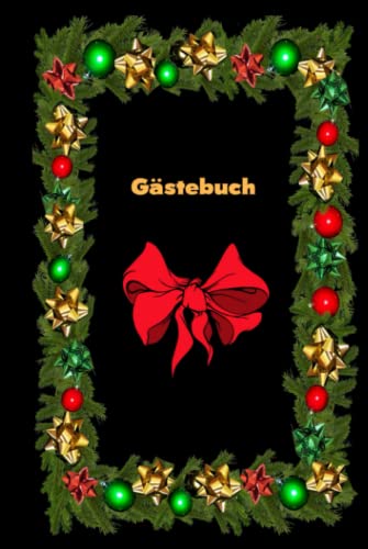 Gästebuch Frohe Weihnachten Weihnachtsfeier Geschenk Idee Christmas 6 x 9 Zoll DIN A5 100 Seiten mit schönem Muster Erinnerung an das Weihnachtsfest ... Weihnachtsfest Weihnachtsfeier Rentiere