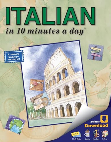 ITALIAN in 10 minutes a day: Language Course for Beginning and Advanced Study. Includes Workbook, Flash Cards, Sticky Labels, Menu Guide, Software, ... Grammar. Bilingual Books, Inc. (Publisher) von Bilingual Books (WA)