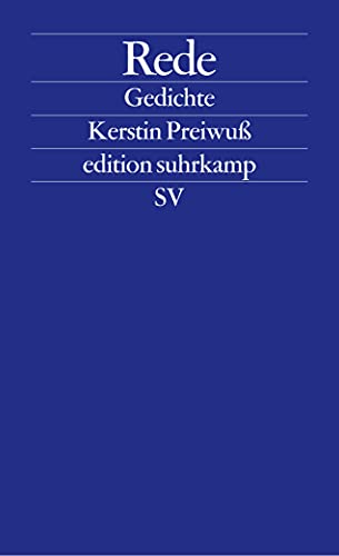Rede: Gedichte (edition suhrkamp) von Suhrkamp Verlag AG