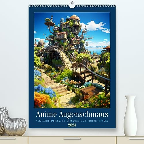 Anime Augenschmaus (hochwertiger Premium Wandkalender 2024 DIN A2 hoch), Kunstdruck in Hochglanz