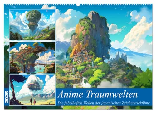 Anime Traumwelten (Wandkalender 2025 DIN A2 quer), CALVENDO Monatskalender von CALVENDO