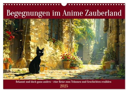 Begegnungen im Anime Zauberland (Wandkalender 2025 DIN A3 quer), CALVENDO Monatskalender