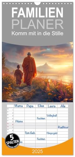 Familienplaner 2025 - Komm mit in die Stille mit 5 Spalten (Wandkalender, 21 cm x 45 cm), CALVENDO von CALVENDO
